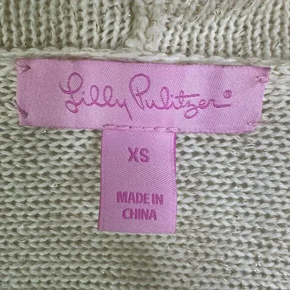 Lilly Pulitzer Tatum Long Fringe Hem Cardigan Size XS - Picture 3 of 6